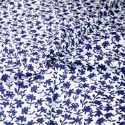 Tissu cotonnade aux fleurs japonaise & dessins à l'encre de Chine : rouge, noir, bleu - OEKO - TEX - TissusPapi.com