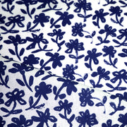 Tissu cotonnade aux fleurs japonaise & dessins à l'encre de Chine : rouge, noir, bleu - OEKO - TEX - TissusPapi.com