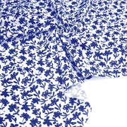 Tissu cotonnade aux fleurs japonaise & dessins à l'encre de Chine : rouge, noir, bleu - OEKO - TEX - TissusPapi.com