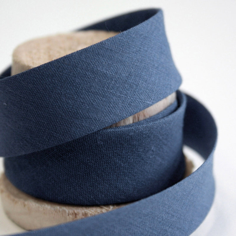 Biais de coton uni BLEU DE JOUY - TissusPapi.com
