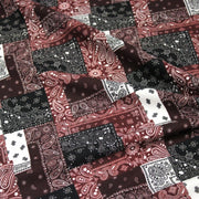 Tissu gabardine coton imprimée motif BANDANA paisley : nombreuses couleurs ! - OEKO-TEX STANDARD 100 - TissusPapi.com