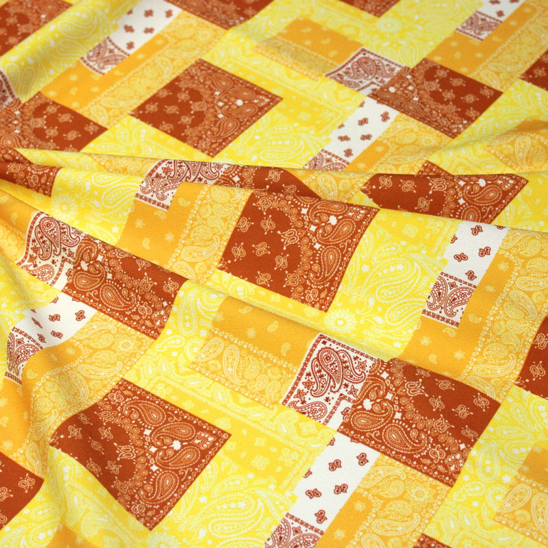 Tissu gabardine coton imprimée motif BANDANA paisley : nombreuses couleurs ! - OEKO-TEX STANDARD 100 - TissusPapi.com
