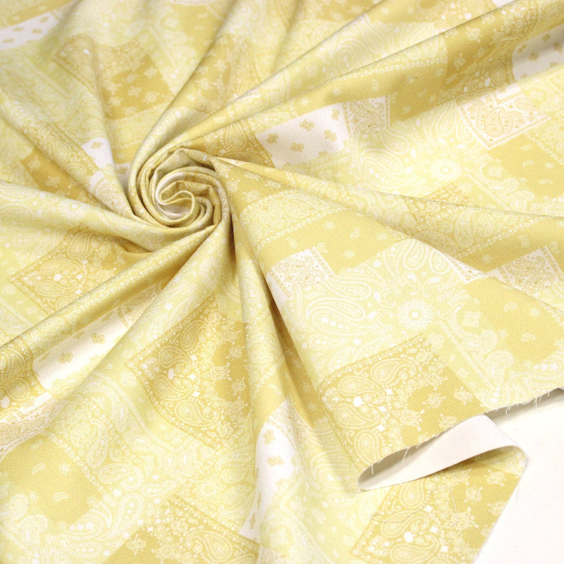 Tissu gabardine coton imprimée motif BANDANA paisley : nombreuses couleurs ! - OEKO-TEX STANDARD 100 - TissusPapi.com