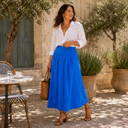 Tissu velours milleraies fines côtes 100% coton Bleu turquoise - TissusPapi.com