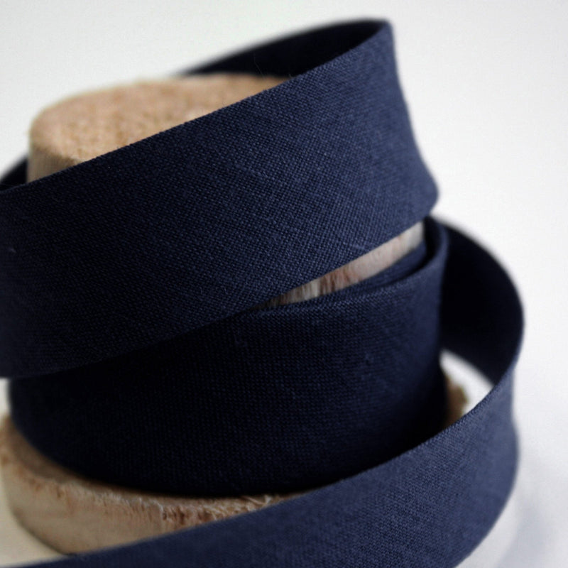 Biais de coton uni BLEU MARINE - TissusPapi.com