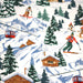 Tissu cotonnade Ski, chalets et montagnes enneigées - OEKO-TEX STANDARD 100 - TissusPapi.com
