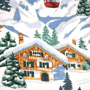 Tissu cotonnade Ski, chalets et montagnes enneigées - OEKO - TEX STANDARD 100 - TissusPapi.com