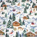 Tissu cotonnade Ski, chalets et montagnes enneigées - OEKO-TEX STANDARD 100 - TissusPapi.com