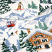 Tissu cotonnade Ski, chalets et montagnes enneigées - OEKO-TEX STANDARD 100 - TissusPapi.com