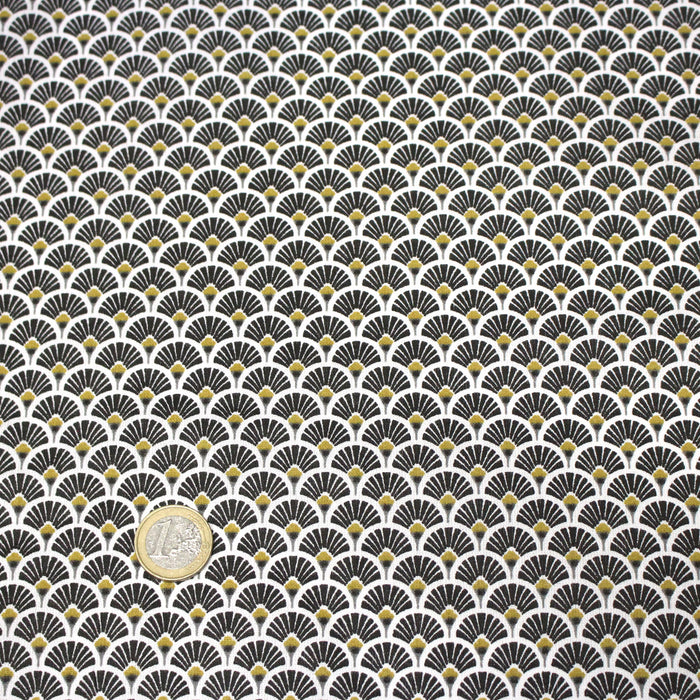Tissu cotonnade motif japonais éventails SENSU : nombreuses couleurs - OEKO-TEX