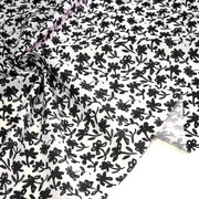 Tissu cotonnade aux fleurs japonaise & dessins à l'encre de Chine : rouge, noir, bleu - OEKO - TEX - TissusPapi.com