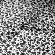 Tissu cotonnade aux fleurs japonaise & dessins à l'encre de Chine : rouge, noir, bleu - OEKO - TEX - TissusPapi.com