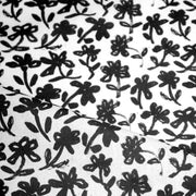 Tissu cotonnade aux fleurs japonaise & dessins à l'encre de Chine : rouge, noir, bleu - OEKO - TEX - TissusPapi.com