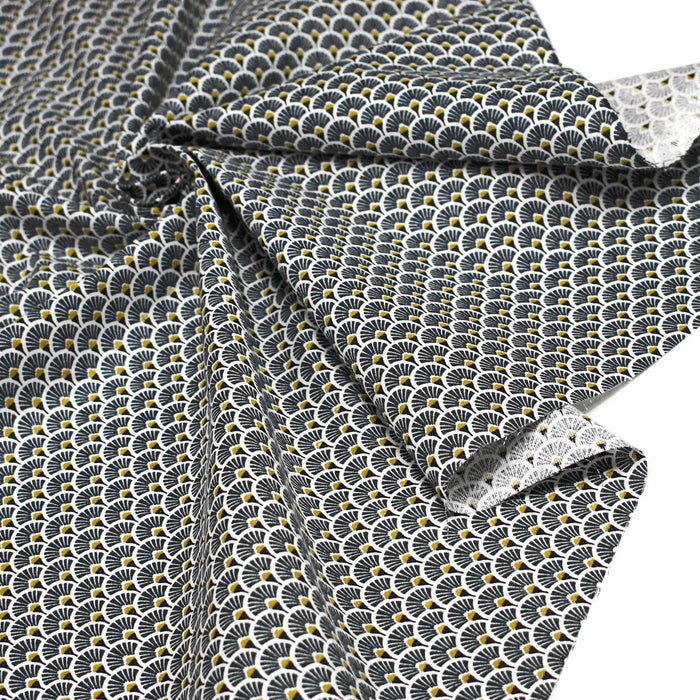 Tissu cotonnade motif japonais éventails SENSU : nombreuses couleurs - OEKO-TEX