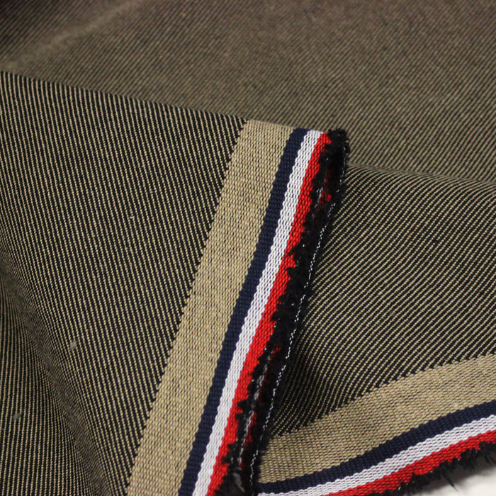 Tissu SERGÉ DENIM DE COTON ÉPAIS : trois couleurs - Matière recyclée & fabrication française