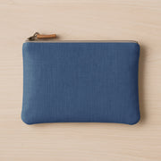 Tissu lin enduit : bleu de Jouy, gris blanc - OEKO - TEX - TissusPapi.com
