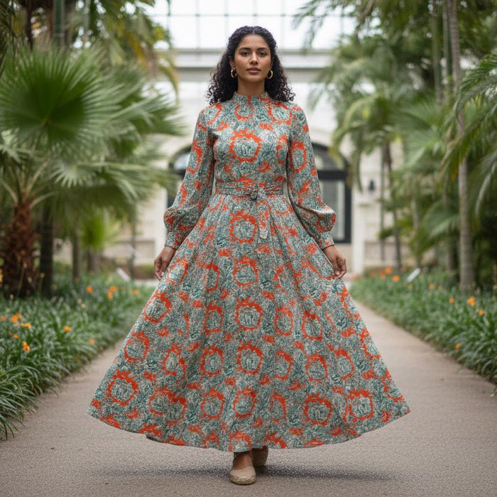 Tissu coton TOILE DE JOUY illustrations indiennes, nombreuses couleurs estivales ! - TissusPapi.com