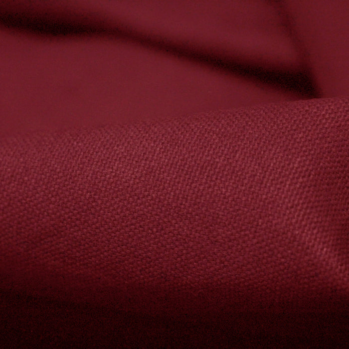 Tissu demi natté Rouge cardinal 100% coton - Fabrication française