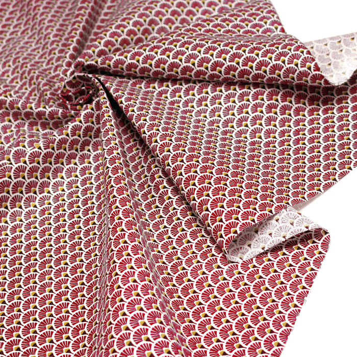 Tissu cotonnade motif japonais éventails SENSU : nombreuses couleurs - OEKO-TEX