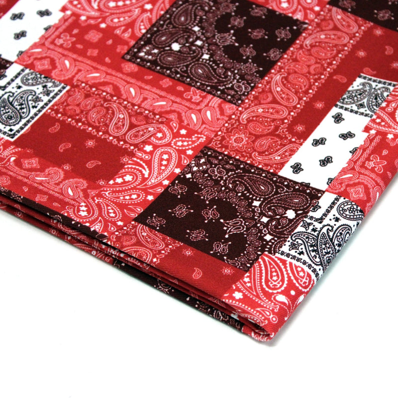 Tissu gabardine coton imprimée motif BANDANA paisley : nombreuses couleurs ! - OEKO-TEX STANDARD 100 - TissusPapi.com