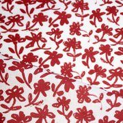 Tissu cotonnade aux fleurs japonaise & dessins à l'encre de Chine : rouge, noir, bleu - OEKO - TEX - TissusPapi.com
