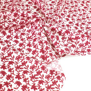 Tissu cotonnade aux fleurs japonaise & dessins à l'encre de Chine : rouge, noir, bleu - OEKO - TEX - TissusPapi.com