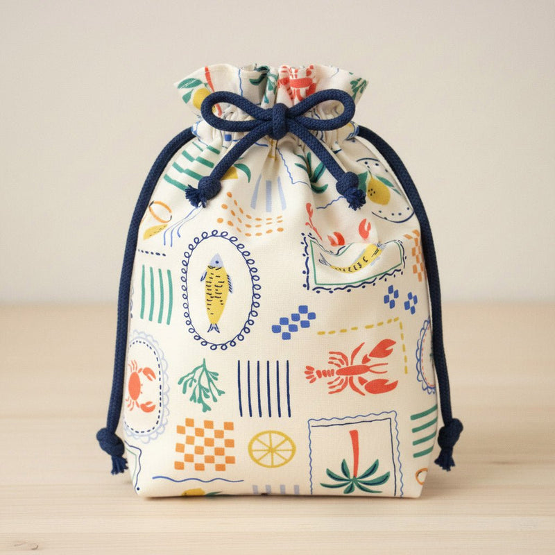 Tissu cotonnade Homards, palmiers et citrons - COLLECTION SICILIA - OEKO - TEX STANDARD 100 - TissusPapi.com
