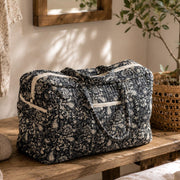 Tissu matelassé coton indien, motif traditionnel floral : nombreuses couleurs et fleuris au choix! - TissusPapi.com