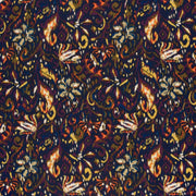 Tissu habillement satin duchesse, imprimé fleur indien multicolore : nombreuses couleurs - TissusPapi.com