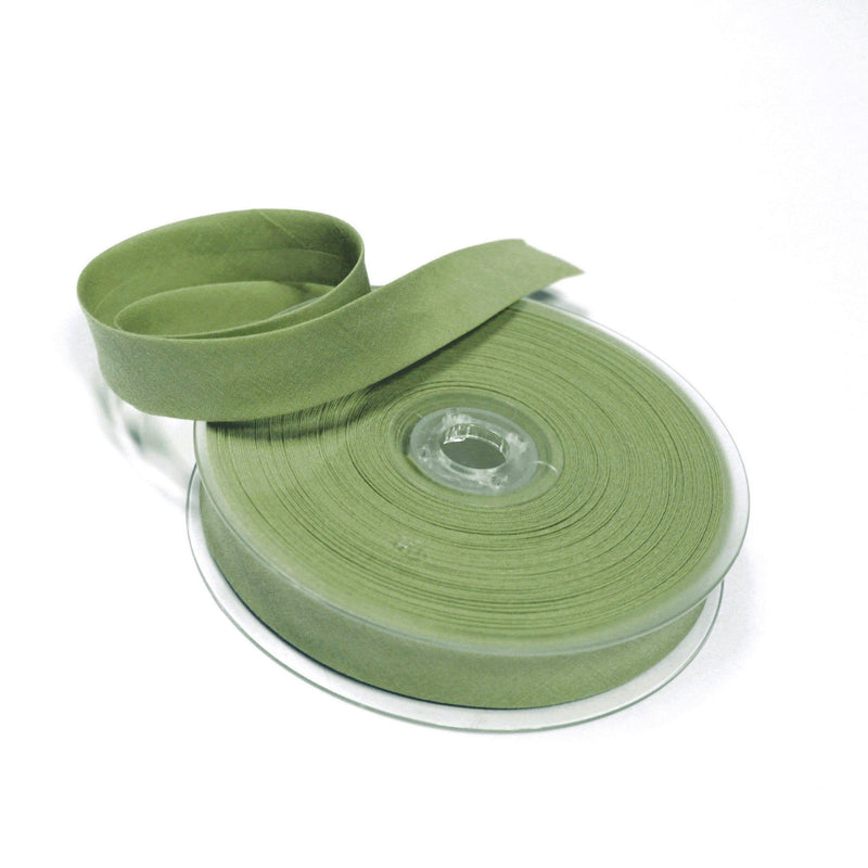 Biais de coton vert sauge - Galette de 25 mètres - TissusPapi.com
