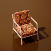 Tissu coton demi - natté SEVENTIES, fleuri rouille rose vert - OEKO - TEX STANDARD 100 - TissusPapi.com