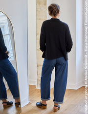Tissu Chambray 100% coton : bleu, marine, noir - OEKO-TEX STANDARD 100 - TissusPapi.com