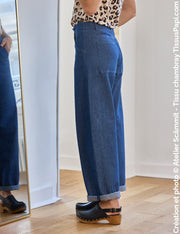 Tissu Chambray 100% coton : bleu, marine, noir - OEKO-TEX STANDARD 100 - TissusPapi.com