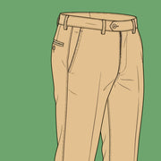 Tissu chino coton élasthanne sable uni - TissusPapi.com