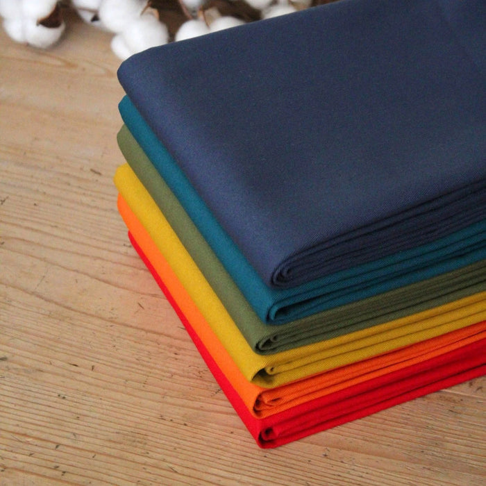 Tissu gabardine coton LUXE, fabrication française : nombreuses couleurs disponibles ! OEKO-TEX STANDARD 100