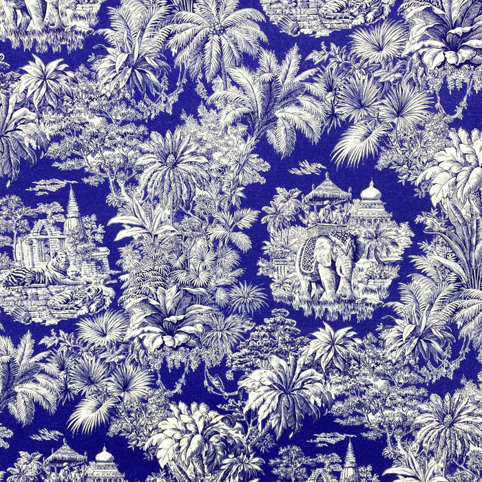 Tissu coton TOILE DE JOUY illustrations indiennes, nombreuses couleurs estivales ! - TissusPapi.com
