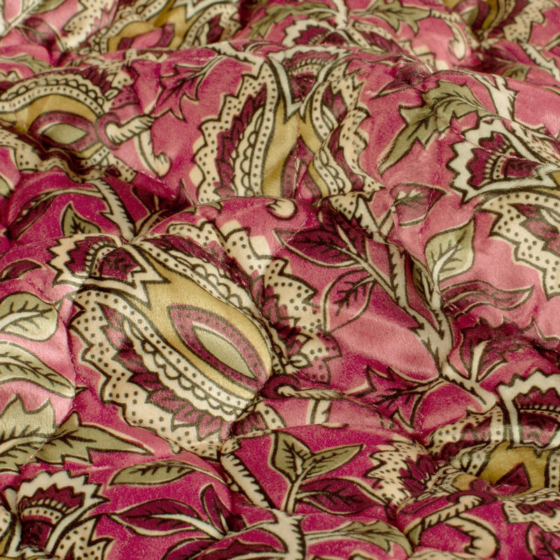 Tissu velours matelassé INDIENNES fleuries, nombreuses couleurs - STANDARD 100 OEKO-TEX - TissusPapi.com