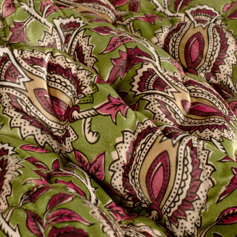 Tissu velours matelassé INDIENNES fleuries, nombreuses couleurs - STANDARD 100 OEKO-TEX - TissusPapi.com
