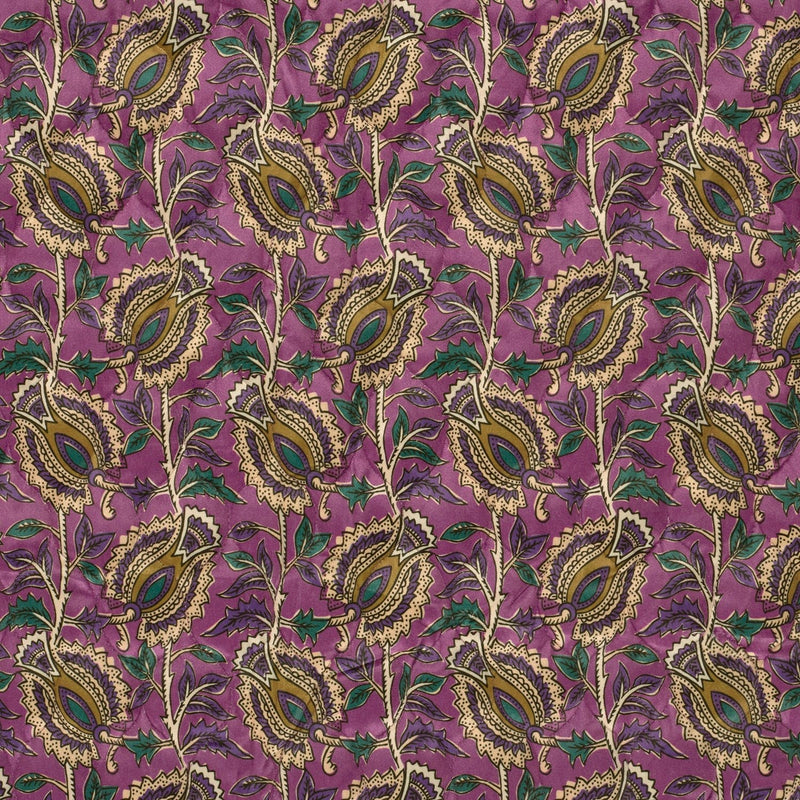 Tissu velours matelassé INDIENNES fleuries, nombreuses couleurs - STANDARD 100 OEKO-TEX - TissusPapi.com