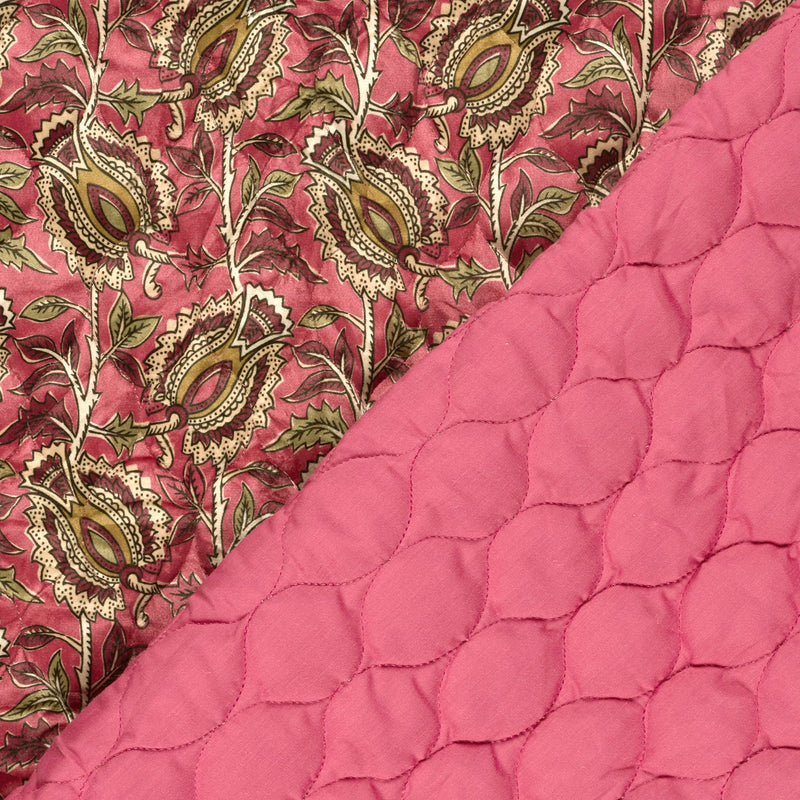 Tissu velours matelassé INDIENNES fleuries, nombreuses couleurs - STANDARD 100 OEKO-TEX - TissusPapi.com