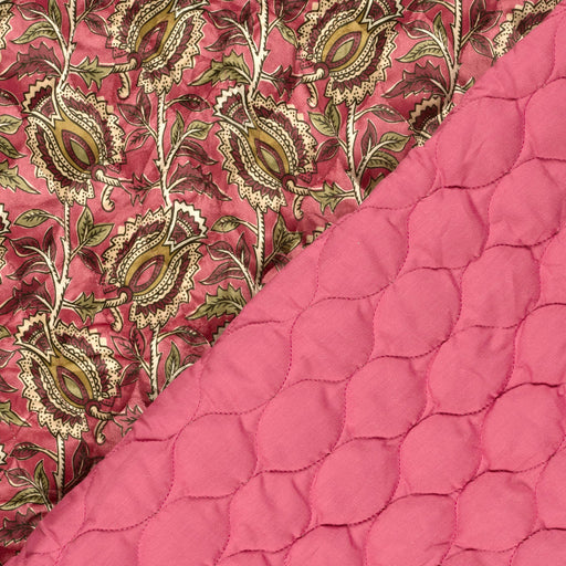 Tissu velours matelassé INDIENNES fleuries, nombreuses couleurs - STANDARD 100 OEKO-TEX - TissusPapi.com