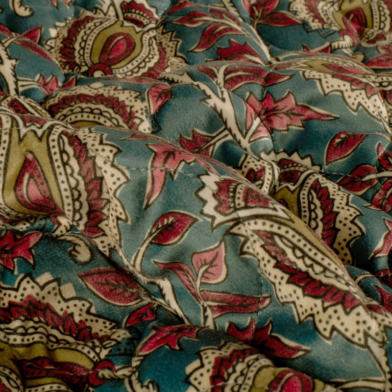 Tissu velours matelassé INDIENNES fleuries, nombreuses couleurs - STANDARD 100 OEKO-TEX - TissusPapi.com
