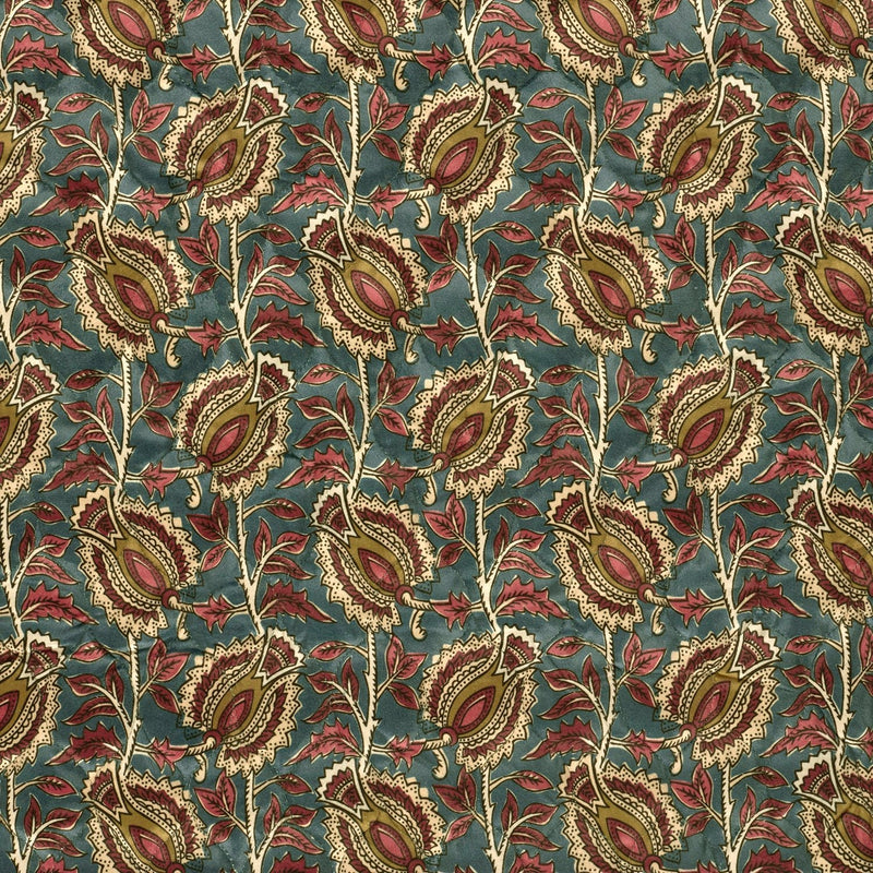 Tissu velours matelassé INDIENNES fleuries, nombreuses couleurs - STANDARD 100 OEKO-TEX - TissusPapi.com