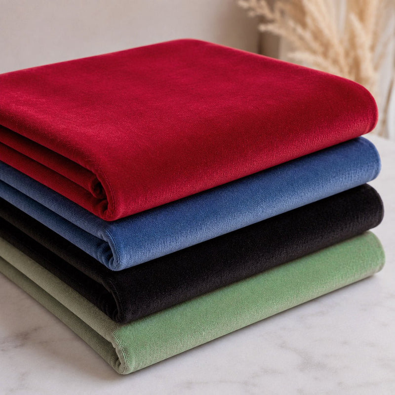Tissu velours ras, habillement et ameublement, nombreuses couleurs ! - OEKO-TEX STANDARD 100 - TissusPapi.com
