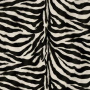 Tissu Velours imprimé motif ZEBRE : noir & blanc cassé - TissusPapi.com