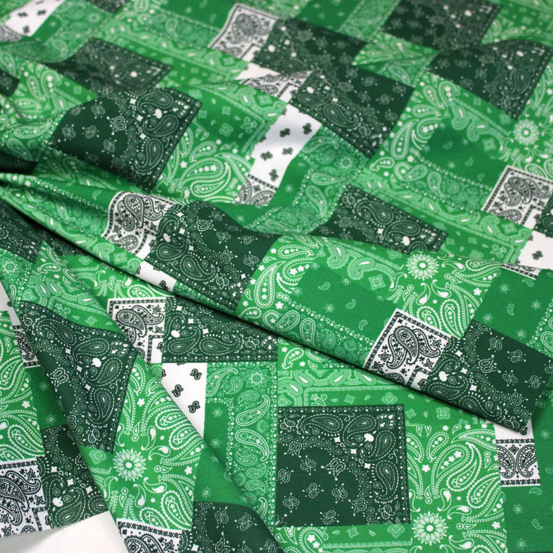 Tissu gabardine coton imprimée motif BANDANA paisley : nombreuses couleurs ! - OEKO-TEX STANDARD 100 - TissusPapi.com