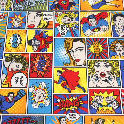 Tissu de coton Comics & BD Super héros, aux couleurs vives - Oeko-Tex