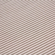 Tissu toile à matelas coton DOUARNENEZ – Rayures marron sur fond écru - TissusPapi.com