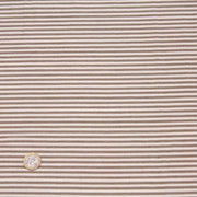 Tissu toile à matelas coton DOUARNENEZ – Rayures marron sur fond écru - TissusPapi.com