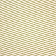 Tissu toile à matelas de coton DOUARNENEZ aux fines rayures vert pomme, fond écru - TissusPapi.com